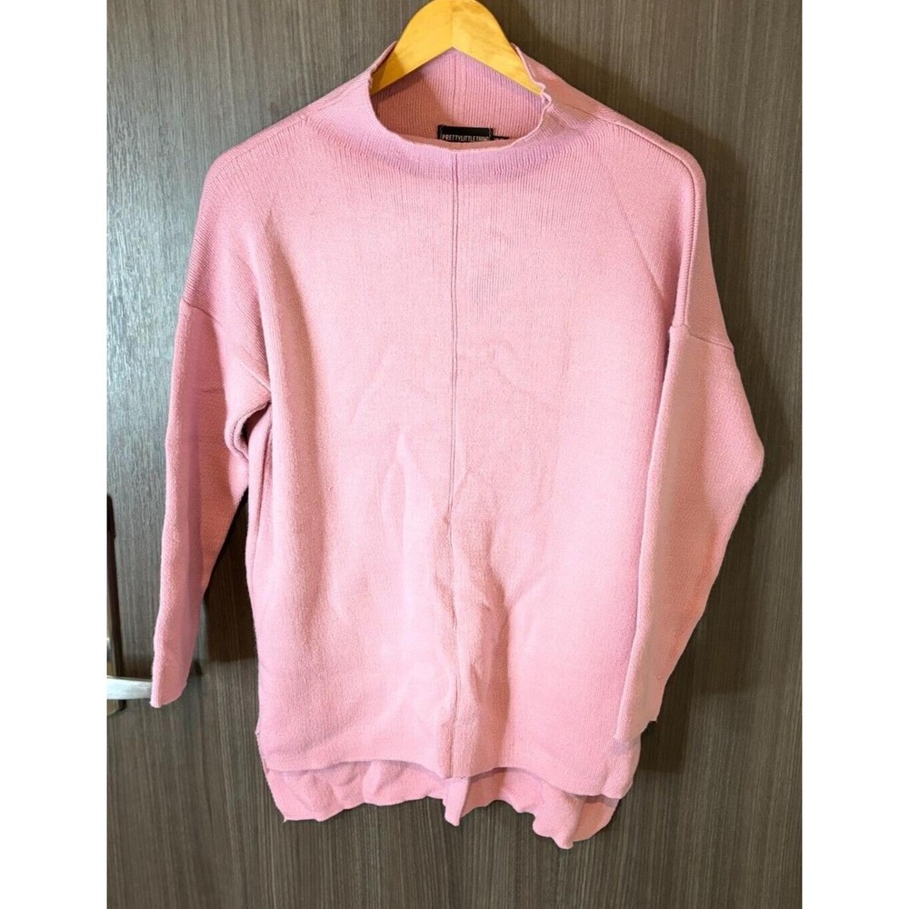 Pretty Little‎ Thing Sweater Women 2 Pink Acrylic Long Sleeve Pullover